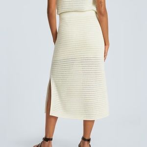 Everlane Crochet High Rise Organic Cotton Skirt size Small